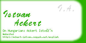 istvan ackert business card